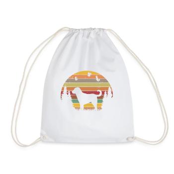 Kangal Retro Anatolian Shepherd Dog - Drawstring Bag - white - Front