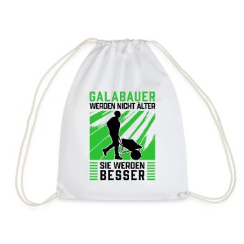 Galabauer werden besser Gärtner Galabau - Turnbeutel - Weiß - Vorne