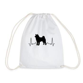 Shiba Inu Herzschlag Akita Inu - Turnbeutel - Weiß - Vorne
