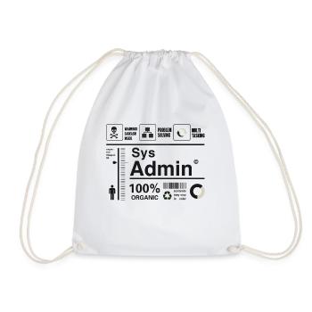 sys admin Computer Nerd pc Kit programmer Humor lo - Turnbeutel - Weiß - Vorne