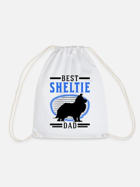 Best Shetland Sheepdog Dad Sheltie Hütehund - Turnbeutel - Weiß