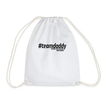 Hashtag Team Daddy for Dads and Dads - Drawstring Bag - white - Front