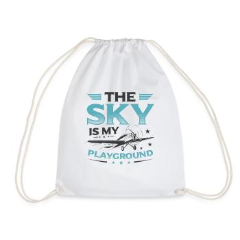 Le ciel est mon terrain de jeu Pilote d’avion miniature - Sac de sport léger - blanc - Devant