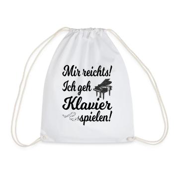 Mir reichts ich geh Klavier spielen - Turnbeutel - Weiß - Vorne