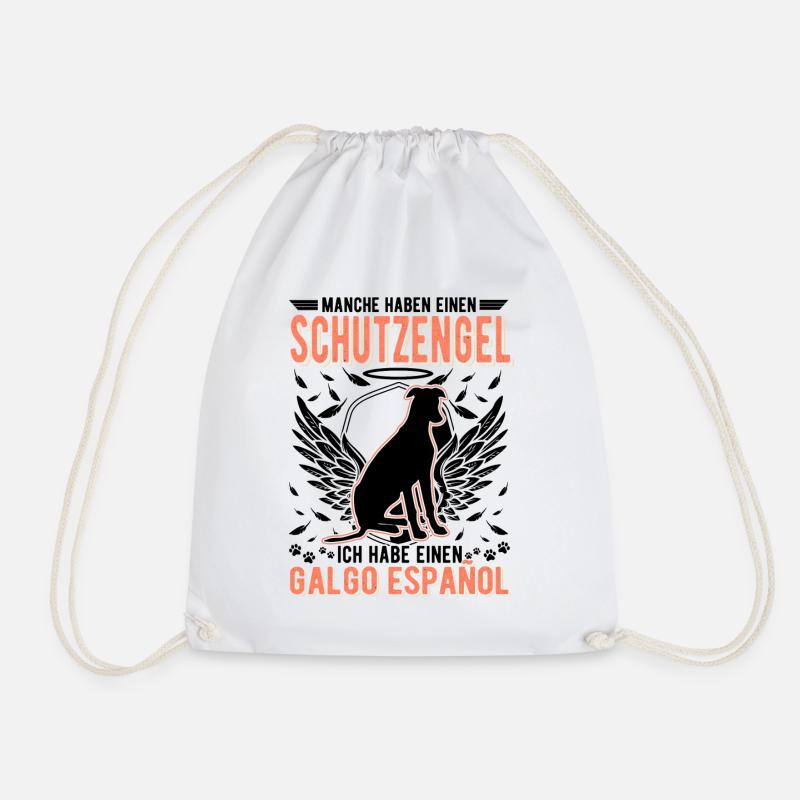 Galgo Español Schutzengel Spanischer Windhund - Turnbeutel - Weiß