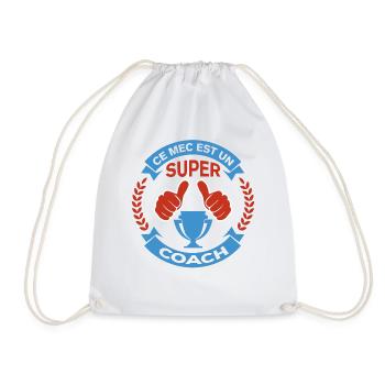 Ce mec est un super entraineur cadeau humour - Sac de sport léger - blanc - Devant