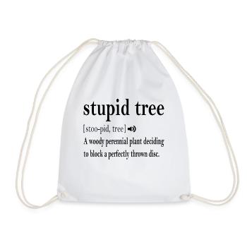 Stupid Tree Definition Disc Golf Frisbee Geschenk - Turnbeutel - Weiß - Vorne