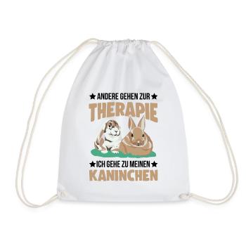 Kaninchen Therapie Häschen Hase Kaninchen - Turnbeutel - Weiß - Vorne