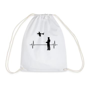 RC Modèle d’avion Flight Heartbeat Line Cadeau - Sac de sport léger - blanc - Devant