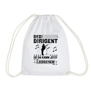 Lustiger Dirigent Dirigieren Spruch - Turnbeutel - Weiß - Vorne