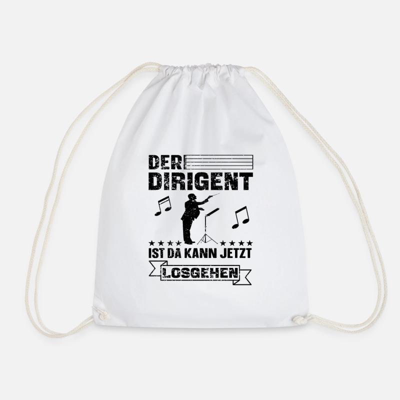 Lustiger Dirigent Dirigieren Spruch - Turnbeutel - Weiß