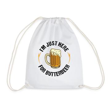 Ich Bin Nur Hier Für Butterbier Biertrinker - Turnbeutel - Weiß - Vorne