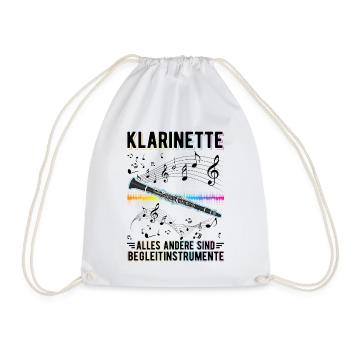 Klarinette Alles andere sind Begleitinstrumente - Turnbeutel - Weiß - Vorne