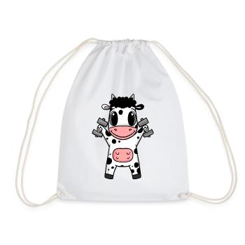 Cow Fitness Motivation Gym Cadeau - Sac de sport léger - blanc - Devant