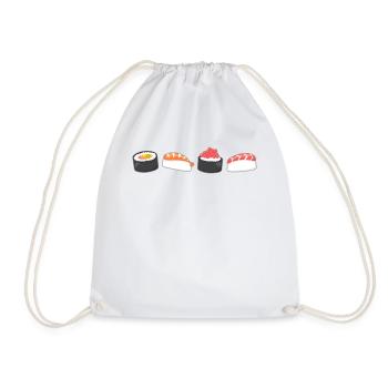 Sushi Maki Nigiri Japon Plat de poisson Cadeau - Sac de sport léger - blanc - Devant