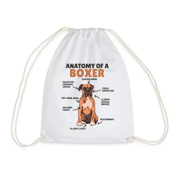 Anatomie d’un boxeur mignon chiot chien - Sac de sport léger - blanc - Devant