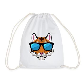 Tiger Sonnenbrille - Turnbeutel - Weiß - Vorne