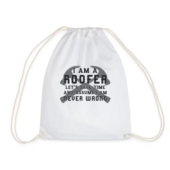 Roofer Craft Craftsman Roof Idée cadeau - Sac de sport léger - blanc - Devant