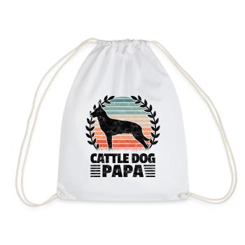Cattle Dog Papa Australian Cattle Dog - Turnbeutel - Weiß - Vorne