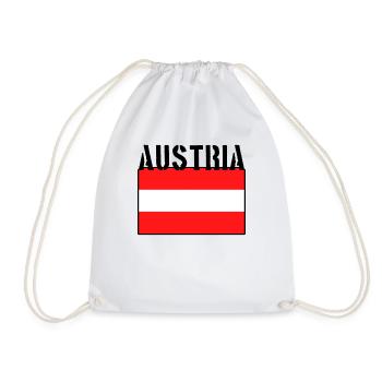 Drapeau de l’Autriche - Sac de sport léger - blanc - Devant