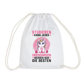 Ergotherapeutin studieren Ergotherapie - Turnbeutel - Weiß - Vorne