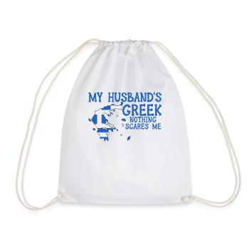 Femme Grèce Grec Grec - Sac de sport léger - blanc - Devant