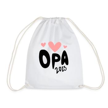 Opa 2023 - Opa werden - Bald Opa - Turnbeutel - Weiß - Vorne
