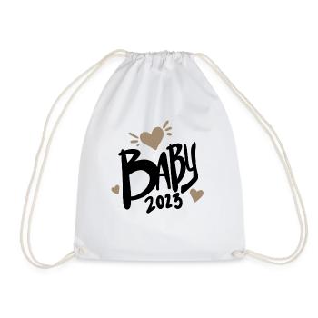 Bébé 2023 - Nouveau-né 2023 Cadeau bébé - Sac de sport léger - blanc - Devant