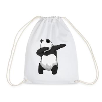 Panda Hip Hop Tanz - Turnbeutel - Weiß - Vorne