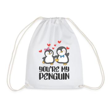 You're my Penguin Valentines Day Couples - Drawstring Bag - white - Front