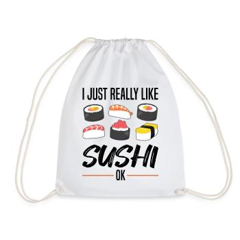 Sushi Maki Nigiri Japan Fish Saying Gift - Drawstring Bag - white - Front
