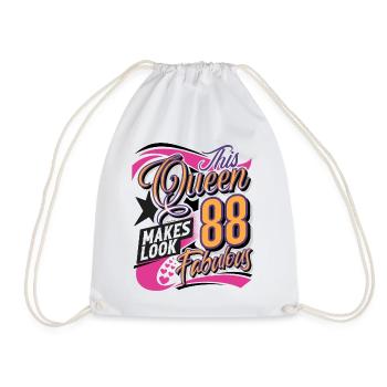 88. Geburtstag 88 Jahre Queen Frauen Damen - Turnbeutel - Weiß - Vorne