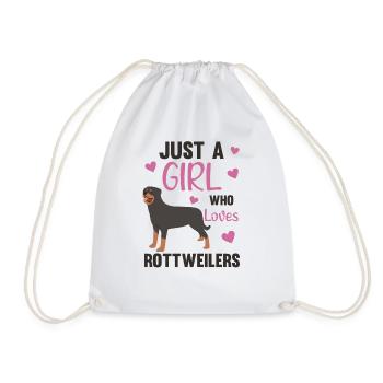 Seulement une fille qui aime Rottweiler doux chien - Sac de sport léger - blanc - Devant