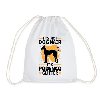 Podenco Ibicenco Glitter Ibizan Hound - Drawstring Bag - white - Front