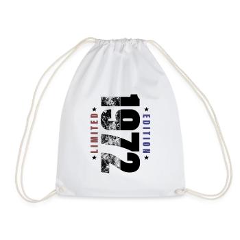 Grunge Birthday Limited Edition 1972 Born 1972 - Drawstring Bag - white - Front