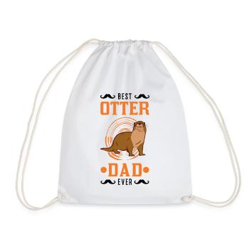 Meilleur papa loutre de tous les temps Loutre de mer - Sac de sport léger - blanc - Devant