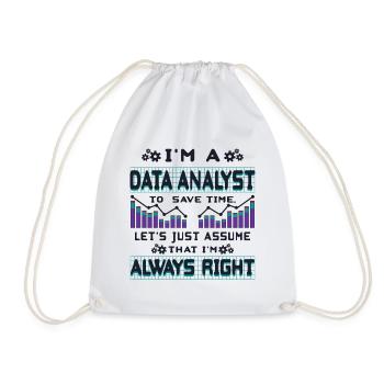 Analyste de données - Sac de sport léger - blanc - Devant