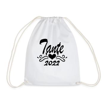 Tante 2022 - Werdende Tante - Tante werden - Turnbeutel - Weiß - Vorne