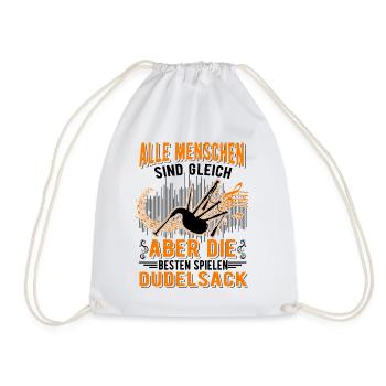 Dudelsack Dudelsackspieler - Turnbeutel - Weiß - Vorne