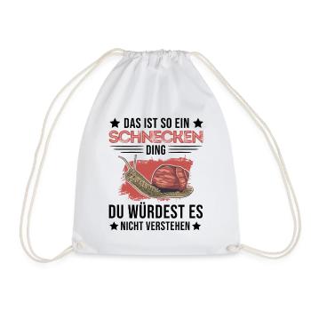 Das ist so ein Schnecken Ding - Turnbeutel - Weiß - Vorne