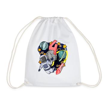 4 anniversaire garçon - 4 ans - J’ai 4 ans - Sac de sport léger - blanc - Devant