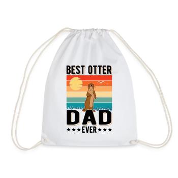 Meilleur papa loutre de tous les temps Loutre de mer - Sac de sport léger - blanc - Devant