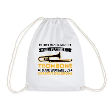 Trombone Trombone Trombone Joueur Tromboniste - Sac de sport léger - blanc - Devant