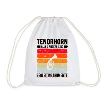 Tenorhorn Begleitinstrumente Tenorhornist - Turnbeutel - Weiß - Vorne