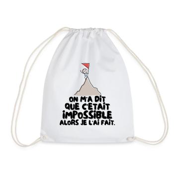 C'était Impossible Alors je l'ai Fait - Sac de sport léger - blanc - Devant