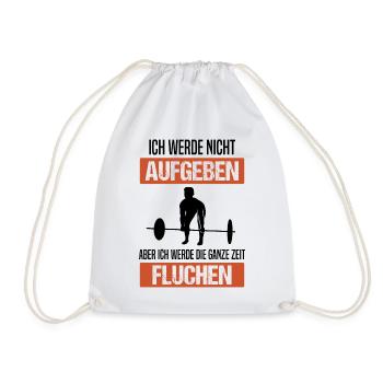 Bodybuilding Kraftsport Kreuzheben Spruch Geschenk - Turnbeutel - Weiß - Vorne