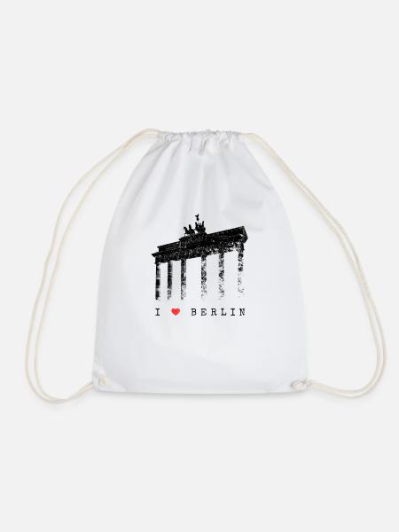 I Love Berlin Brandenburger Tor Vintage Berliner - Turnbeutel - Weiß