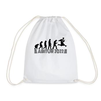 Abi 2022 Abitur passed Evolution retro black - Drawstring Bag - white - Front