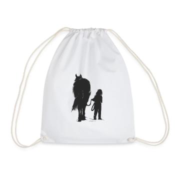 Horse owner - Drawstring Bag - white - Front