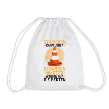 Straßenwärter studieren Chausseewärter Straßenwart - Turnbeutel - Weiß - Vorne